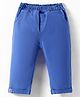 Ollypop Resin Woven Full Length Solid Colour Corduroy Pant - Blue