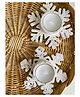 Athena Shokunin Snowflake Mother Of Pearl Tea-light Holder Set - Set Of 2- 0.4kg