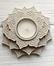 Athena Shokunin Flat Lotus Natural Tea-light Holder- 0.2kg