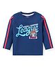 Babyhug Cotton Knit Full Sleeves T-Shirt With Text & Animal Print - Navy Blue