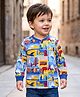 Babyhug Cotton Knit Full Sleeves T-Shirt With Text Print - Blue