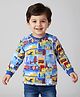 Babyhug Cotton Knit Full Sleeves T-Shirt With Text Print - Blue
