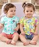 Babyoye Eco Conscious 100% Cotton Interlock Knit with Eco Jiva Finish Half Sleeves Jhablas with Shells Print Pack of 2 - Yellow & Sea Green