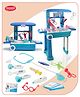Aditi Toys Premium Doctor Set with Pull & Push Trolley  13-Piece Doctor Kit with LED Light Instruments for Pretend Play, BIS Approved-Blue