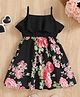 Bolly Lounge Sleeveless Ruffle Detailed Floral Printed Dress - Black