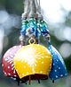 DULI Metal Wall Hanging Windchime with Hanging Colored CowBells