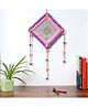 DULI Handmade Dream catcher Wall Hanging  with Pink & Purple Pompoms and Beads for Home Decoration