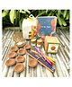 Sow and Grow The Metal Trunk Hamper 1: Shadow Diya, Cow Dung Diyas, Mini Gardening Kit, Leafy Vegetable Seeds, Plantable Stationary