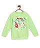 The Mom Store Cotton Full Sleeves Music Text Printed Sweatshirt - Green