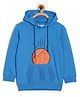 The Mom Store Cotton Full Sleeves Basketball Printed Hooded Sweatshirt - Blue