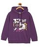 The Mom Store Cotton Full Sleeves 32 Numbers Printed Hooded Sweatshirt - Purple