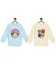 The Mom Store Cotton Pack Of 2 Full Sleeves Animals & Mountains Printed Sweatshirts - Multi Colour