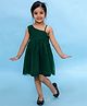 The Mom Store Cotton Sleeveless Swiss Dots Designed Dress - Green