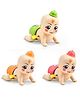 OPINA Crawling baby Key Toys Colorful Key Wind up Walking Baby Toys- Pack of 3 (Color May Vary)