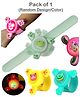 OPINA Kids Spinning Slap Wrist Band for Boys and Girls Cute Cartoon Bracelet Wrist Band with LED Light Up, Great Gift Toys for Kids - Pack of 1 (Color & Design May Vary)