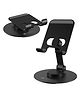 Portronics Mobot 4 Universal Mobile Holding Stand with 360°Rotatable & Height Adjustable, Foldable & Anti-Skid Design, Stable Metallic Round Base, Mobile Holder for Smartphone, Tablets, Kindles POR-2637