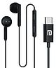 Portronics Conch Theta C in Ear Type C Wired Earphones with in Line HD Mic, Powerful Audio, 14.2mm Driver, Unique Earbuds Design, TPE Anti Tangle Wire, in line Controls, Wide Compatibility(Black) POR-2148