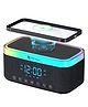 Portronics Trifusion 16W HD Sound Bluetooth Speaker with 15W Wireless Charging, 360°RGB LED Lights, Digital Clock with Alarm Setting, Built-in White Noise, USB/SD Card/AUX in, Type C Charging(Black) POR-2333