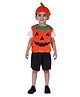 Itsmycostume Halloween Theme Carved Pumpkin Printed Halloween Costume Set - Orange