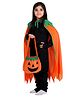 Itsmycostume Halloween Theme Full Sleeves Spooky Pumpkin Costume Set - Orange
