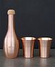 Indian Bartan Glossy Copper Belly Bottle Set