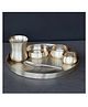 Indian Bartan Matt Brass Plate Set