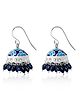 Inari Shines 925 Sterling Silver Antique Jhumki Earrings with Multi Enamel Meena-Blue | Gift for Women and Girls