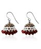 Inari Shines 925 Sterling Silver Antique Jhumki Earrings with Multi Enamel Meena-Red | Gift for Women and Girls