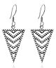 Inari Shines 925 Oxidised Silver Filigree Triangluar Dangle Earrings| Gift for Women & Girls