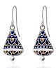 INARI SHINES 925 Sterling Silver Teardrop Dangles with Multi Enamel Meena| Gift for Women & Girls 5.4 g