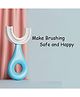 MIHAR ESSENTIALS U Shaped Silicone Toothbrush - Blue