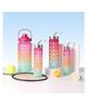 Mihar Set of 4 Water Bottle with Motivational Time Marker Leakproof Durable Non-Toxic Sipper Bottle -Multicolor (4 pcs Bottle)