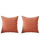 MOMISY Corduroy Cushion Throw Pillow Covers Pink 45 x 45cm, 18x18 inch (2, Orange)