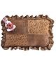Safe n Cute Baby Rectangular Pillow in Velvet - Brown