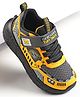 Skechers Tuff Truck Velcro Closure Casual Shoes - Charcoal Grey & Yellow