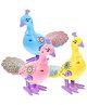AKN TOYS Colorful Key Operated Jumping Wind up Interactive Walking Toys for Baby & Kids-Peacock Wind-up Toys-PACK OF 1- COLOR MAY VARY