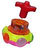 AKN TOYS Magic Colorful Flashing Light Spin Top Toy with Music and Flashing Lights Lattoo Face Spinning Top Toy for Kids Pack of 1 - Color May Vary