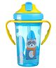 Cozy Vibes Plastic Cups Kids Water Bottle Handle Sippy Training Cup Children Learn Drinking Straw Bottle with Double Handle-Pack of 1-Color May Vary