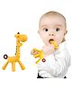 Cozy Vibes Giraffe Shape Baby Bpa Free Food Grade Silicone Chew Baby Teething Teeth Silicone Teether-Pack of 1-Color May Vary