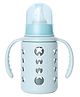 Cozy Vibes 120 ml 4oz Baby Glass Bottle with Silicone Cover Glass Baby Feeding Bottle-Pack of 1-Color May Vary
