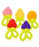Cozy Vibes Silicone Fruit Baby Teether Toy with Storage Case Infant Sore Gums Pain Relief Teethers-Pack of 1-Color May Vary