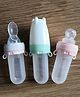 Cozy Vibes Food Grade Silicone Baby Feeding Bottle Food Cereal Rice with Spoon and Nipple Pacifier-Pack of 1-Color May Vary