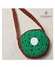 Sarmaya Handmade Green Kiwi Crochet Bag