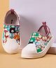 Cute Walk by Babyhug Slip on Casual Shoes with Animal Print - White & Green