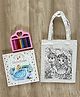 Little Canvas DIY Colouring Little Princess and Unicorn Tote Bag