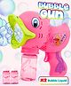 Fiddlerz Cute Duck Summer Bubble Gun Machine for Kids Toddlers Bubbles Per Minute Leak-Proof, Automatic Bubble Blower with Inside Lights Effects(Pink)