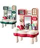 Toysire Electric Simulation Dressing Table, Wash Dressing Table Toy Simulation Bathroom Pretend Play Set Light Music Dressing Table Educational Toy with Light(Green)