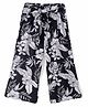 CrayonFlakes Floral Printed Belted Palazzo - Black