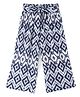 CrayonFlakes Ikat Printed Belted Palazzo - Offwhite