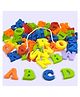 I PLAY Alphabets Letter with Linking Thread Set of 52 Pieces - Multicolor